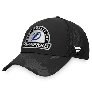 美国NHL代购正品坦帕湾闪电队2021斯坦利杯帽子冠军棒球帽黑色