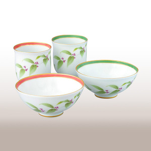 日本天皇御用香兰社陶瓷茶具对杯对碗餐具