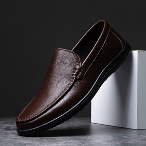 真牛皮鞋男真皮