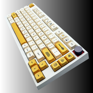 XDAV2PBT热升华蜜蜂牛奶牛乳9009抹茶日文微光马卡龙可爱键盘键帽