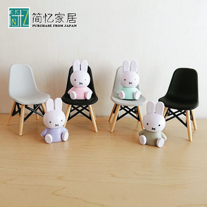 日本进口微缩仿真椅子家居桌子沙发摆件迷你模型餐厅休闲椅凳子