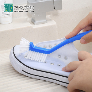 日本AISEN鞋刷多功能L型双头洗鞋刷运动鞋清洗刷长柄缝隙清洁刷子