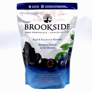 加拿大Brookside巴西黑莓+蓝莓夹心黑巧克力豆  850克