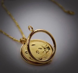 2018年3克熊猫金币吊坠 2018年熊猫3克金币(项圈可替换)