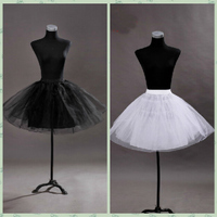 黑色白色无骨短款篷裙 三层硬网纱 长45cm芭蕾裙撑 WG003+ 可定做