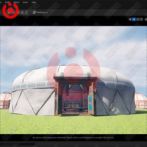 ue5 虚幻5 元宇宙 草原哈萨克毡房 蒙古包 3d模型场景工程max fbx