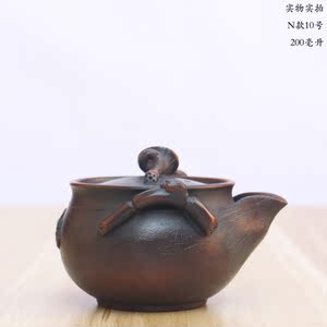 云南建水紫陶茶壶 马琳大师名家全手工堆雕手抓壶紫陶壶 带收藏证