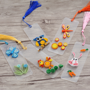 幼儿园手工作业儿童diy制作【动物衍纸书签】节日小礼品衍纸套装