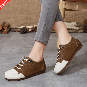 手工软皮女鞋春秋休闲