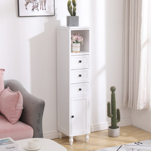 实木窄柜夹缝收纳柜木质客厅边柜卧室床边迷你小柜子储物柜隙缝柜