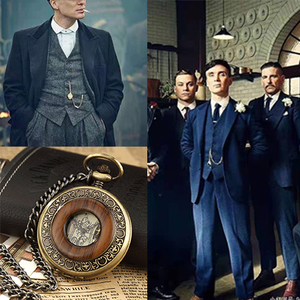 剃刀党谢尔比浴血黑帮同款马甲怀表链复古翻盖机械怀表西装怀表链