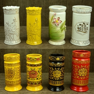 静修阁 陶瓷香桶 香筒 家用供奉 装香的线香插香桶放香筒