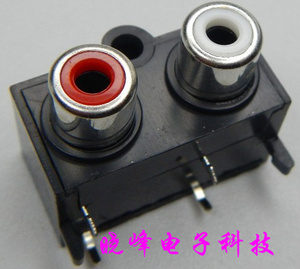 RCA音频插座AV2-14A密封插座 两孔适合漫步者R201T06/T08/T12插座