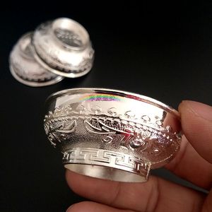 临门镀银银碗合金碗蒙古族敬酒碗金属工艺品民族小碗摆件礼品1人付款