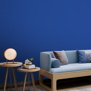 深蓝色藏蓝藏青靛蓝墨蓝纯色素色墙纸防水无纺布北欧卧室客厅壁纸
