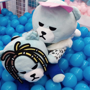 韩国正版 yg krunk x bigbang 权志龙 g-dragon 熊big公仔趴趴top