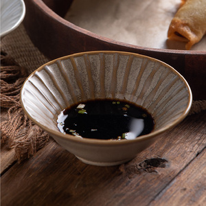 朵颐藤蔓-家用陶瓷小碟子蘸酱碟醋碟日式复古烧烤火锅调料碟创意