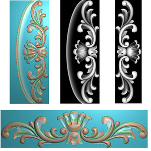 门花 角花 欧式洋花床花 窗花标牌贴花 精雕图浮雕图灰度图雕刻图