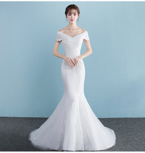 婚纱礼服新娘修身收腰鱼尾