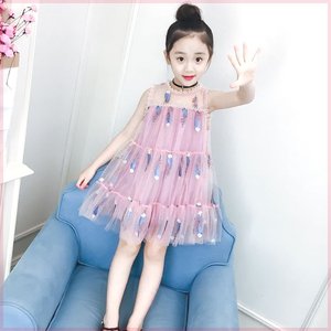 韩版3女童夏装连衣裙2023新款4儿童夏季9薄款纱裙10岁女孩洋气8公