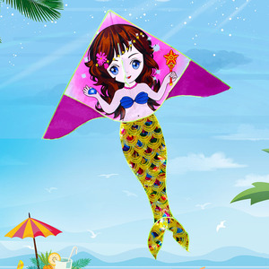 潍坊新款小公主苏菲亚美人鱼儿童卡通女孩公主初学者风筝微风易飞