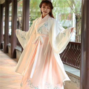 古风汉服女古装中国风学生广袖襦裙长裙改良服装女汉元素女装日常