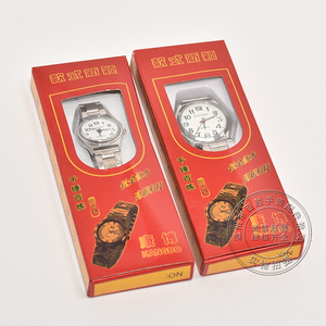 双狮康博石英表2035石英机芯中老年人数字面半钢合金手表电子腕表