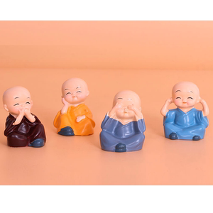 心斋堂直播宠粉小沙弥不闻不问不听不说摆件套装手工制作介意勿拍