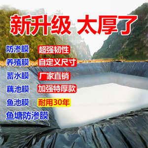 鱼塘防渗膜水产养殖鱼池防水布土工膜水池hdpe护坡防漏防渗塑料膜