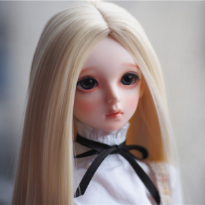 娃用中分软丝直发公仔娃娃假毛发古风造型4分玩偶头发勤快睡懒觉33