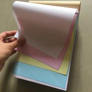 a4四联无碳复写纸没孔复写纸52克空白纸手写针式打印纸定制印刷单