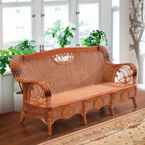 藤沙发三人客厅滕椅天然真藤家具实木长藤椅藤编藤艺休闲藤椅沙发