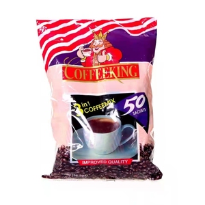 国王三合一速溶咖啡缅甸进口饮料美式咖啡特浓原味1000g50包冲调