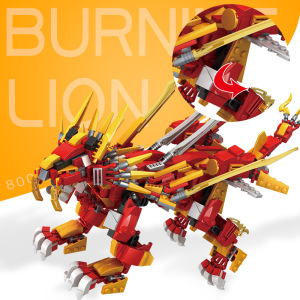 乐多76012忍者闪电狮 飞天火焰神龙男孩子兼容乐高积木玩具0人付款91