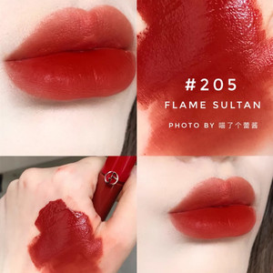 阿玛尼armani唇釉红管丝绒哑光黑管漆光口红205/206/405/415