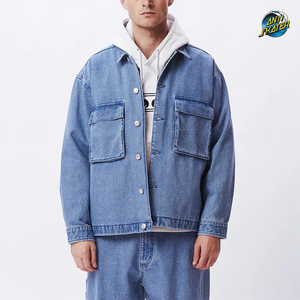 antiskater 重洗水做旧 落肩宽松 经典四口袋 滑板牛仔夹克外套