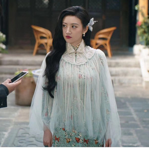 景甜司藤同款旗袍2022年新款女中国风改良高端气质礼服连衣裙斗篷
