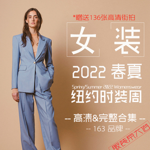 2022春夏|女装 纽约时装周发布会秀场模特t台服装款式海报灯箱图