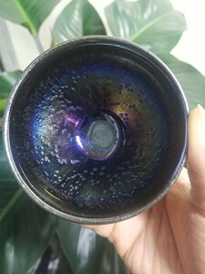 名盏阁 非遗名家建盏 陈建国 万象曜变 兔豪油滴曜变建盏 主人杯