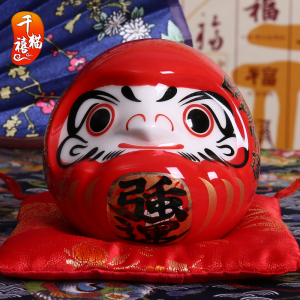 日本正版迷你小号达摩摆件开运必胜达摩蛋办公桌饰品创意礼物陶瓷