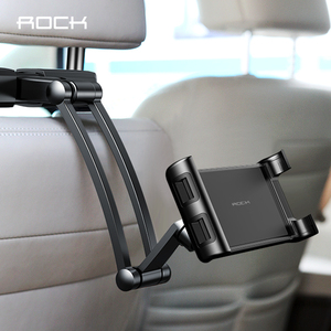 rock 车载平板支架手机电脑车用ipad汽车用品后座车上多功能后排夹pad