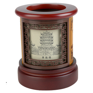 黄鹤楼文创笔筒竹简激光雕刻创意笔桶摆件礼品武汉旅游纪念品礼物