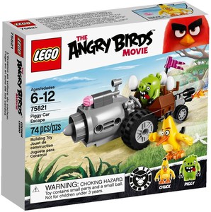 LEGO 75821 乐高积木玩具 愤怒的小鸟 猪车大逃亡 飞镖黄