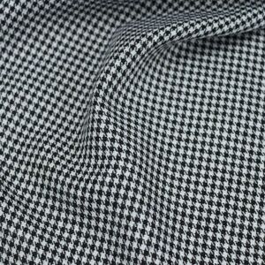 黑白小千鸟格化纤色织轻薄面料春夏衫裙娃衣手工布料18元米包邮