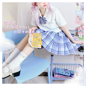 现货【云梦泽】熊沢高校丨原创设计jk制服格裙银线