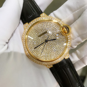 新品品牌奢华满钻土豪金全镶钻满天星石英非机械石英男女情侣手表