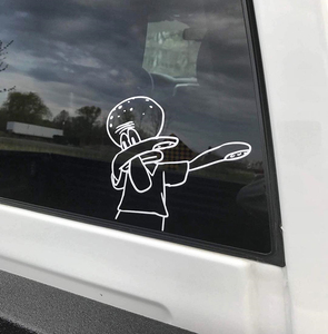 雕刻镂空车贴 dab手势swag海绵章鱼哥skr嘻哈流行二次元防水贴纸