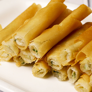 脆皮香葱雪鱼卷250g酒店餐饮冷冻半成品食材油炸美食海鲜点心春卷
