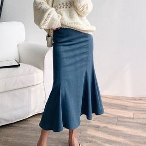 蜜糖mt 法式复古鱼尾裙 不一样的浪漫显瘦中长款半身裙女秋冬新款