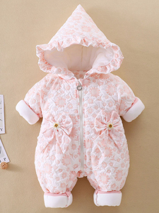 婴儿秋冬衣服新款安阳童装加厚保暖女宝宝外出6六个月8连体衣冬装